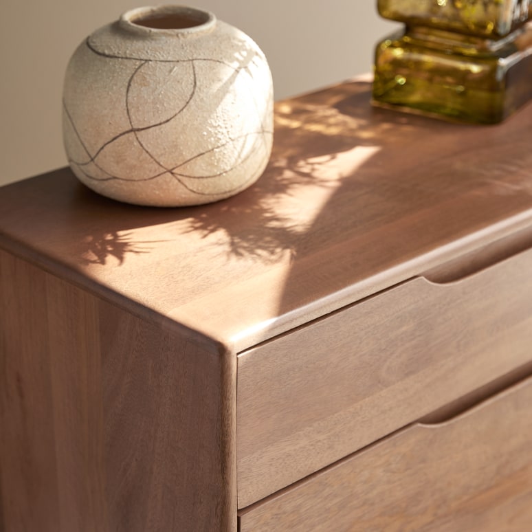 Gabrielle - Aparador de entrada de madera de mango maciza 100 cm