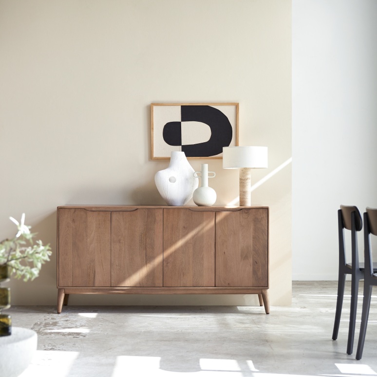 Gabrielle - Sideboard in solid mango wood, 160 cm