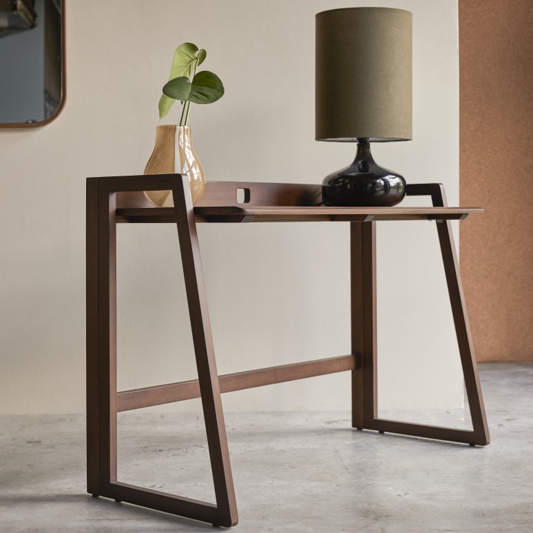 Philip - Folding desk in solid dark teak