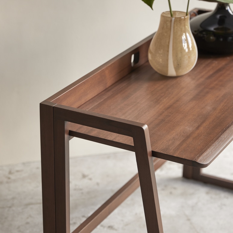 Philip - Folding desk in solid dark teak