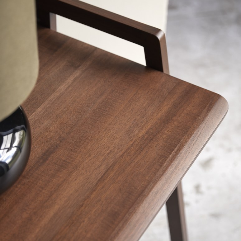 Philip - Escritorio plegable de teca maciza oscura