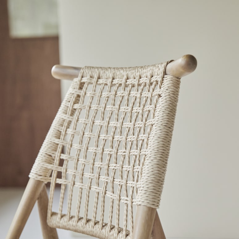 Arturo - Silla de acacia maciza y tejido