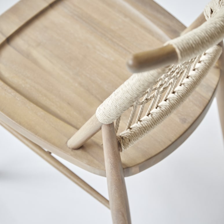 Arturo - Chaise en acacia massif et tissage