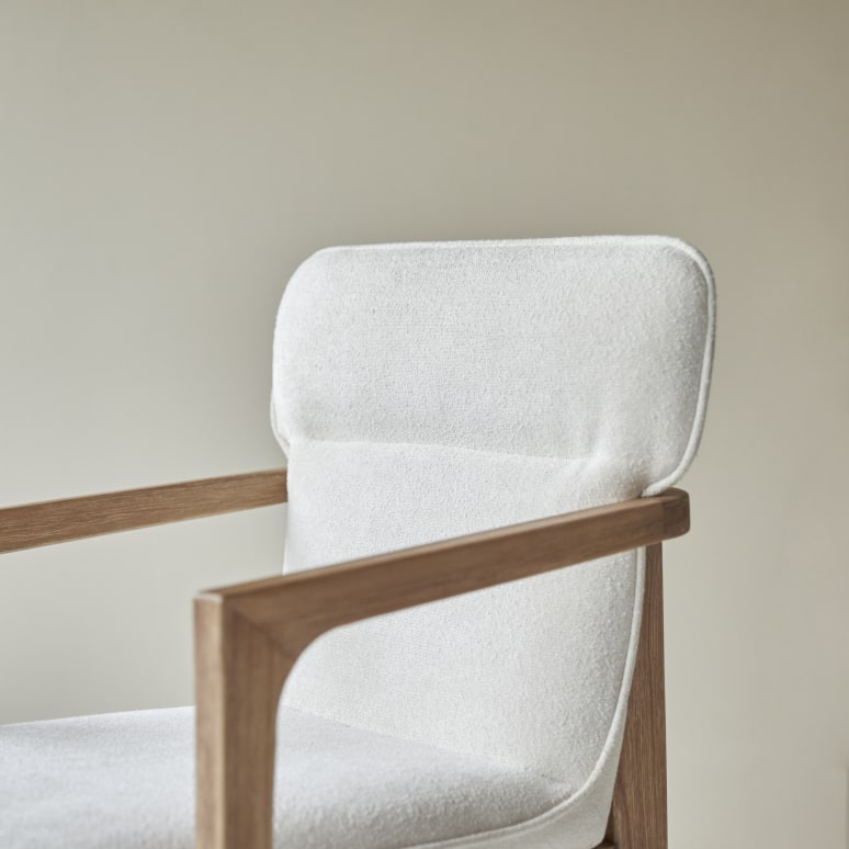 Viktor - Fauteuil en acacia massif et tissu
