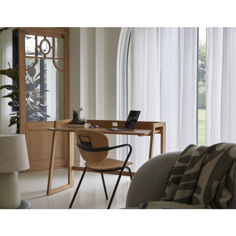 Philip - Bureau pliable en teck massif clair