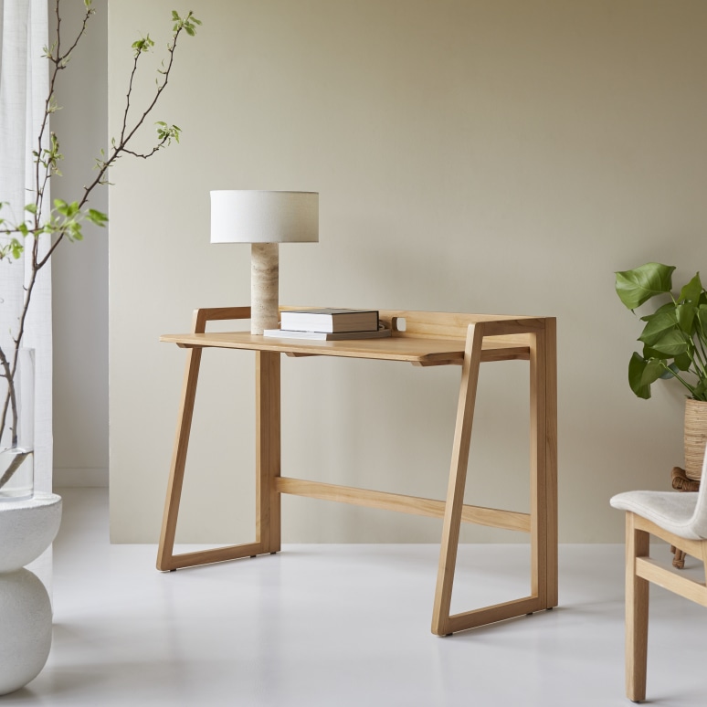 Philip - Folding desk in solid light teak