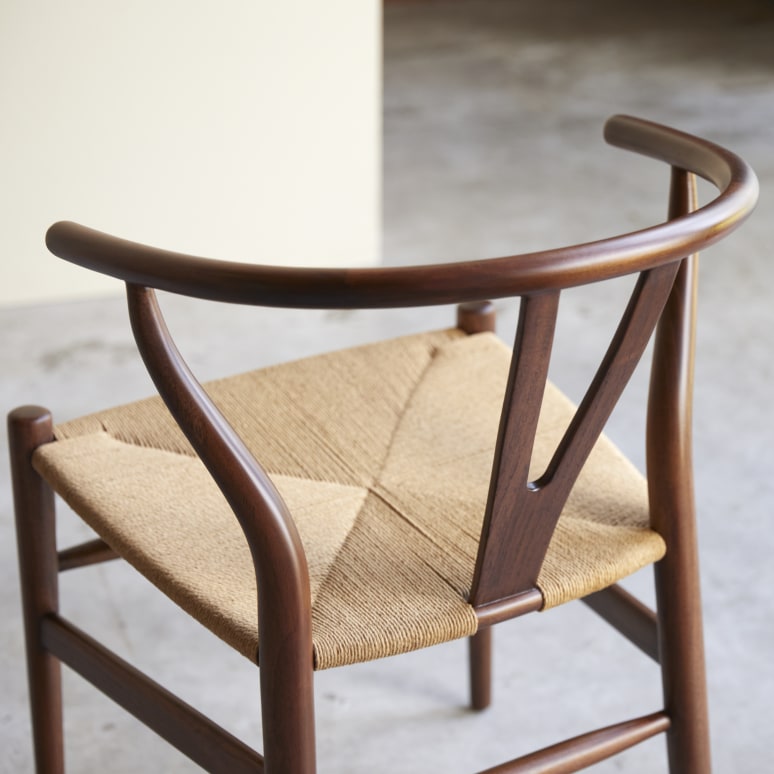 Blaise - Solid dark teak and woven chair