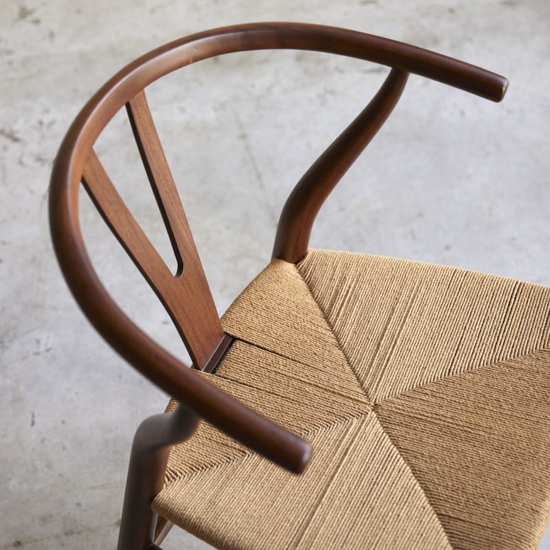 Blaise - Silla de teca maciza oscura y cuerda