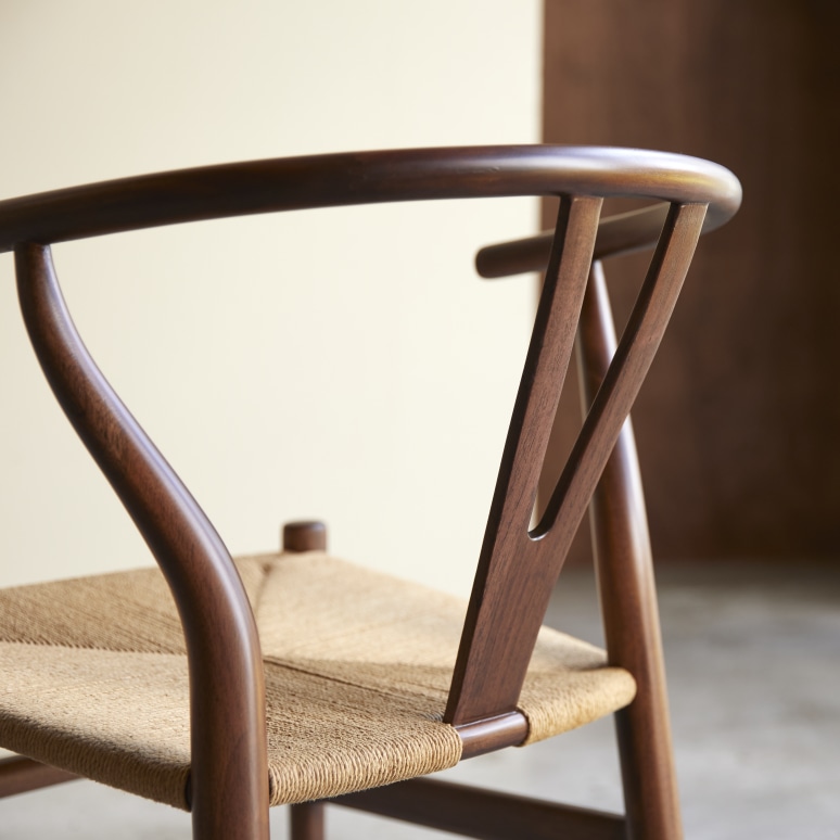 Blaise - Chaise en teck massif foncé et tissage