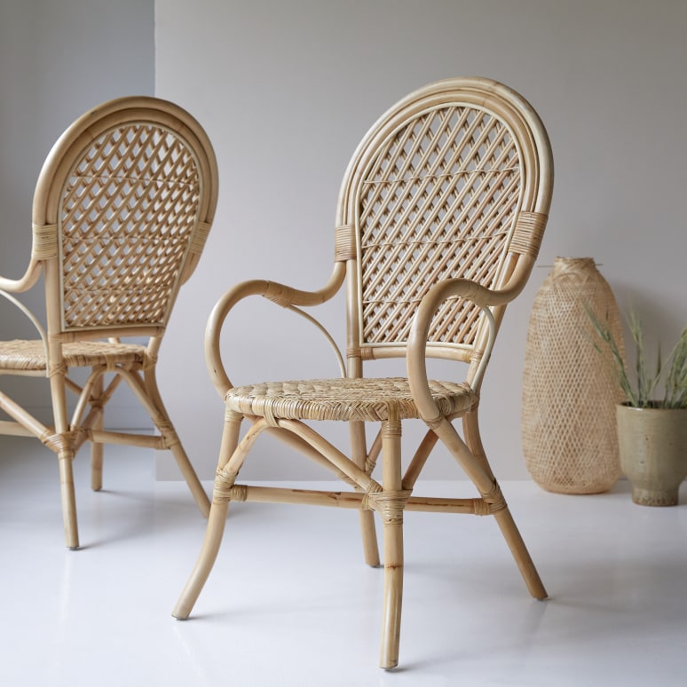 Marius - Set of 2 Rattan Armchairs