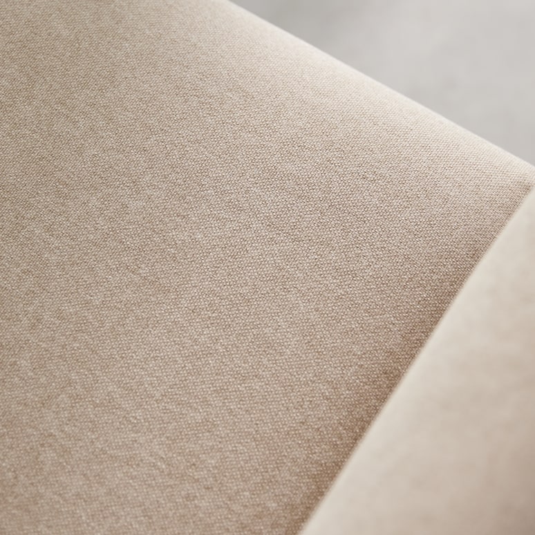 Bjorn - 3-Sitzer-Sofa mit massivem Eichenholzgestell und ecrufarbenem Stoffbezug