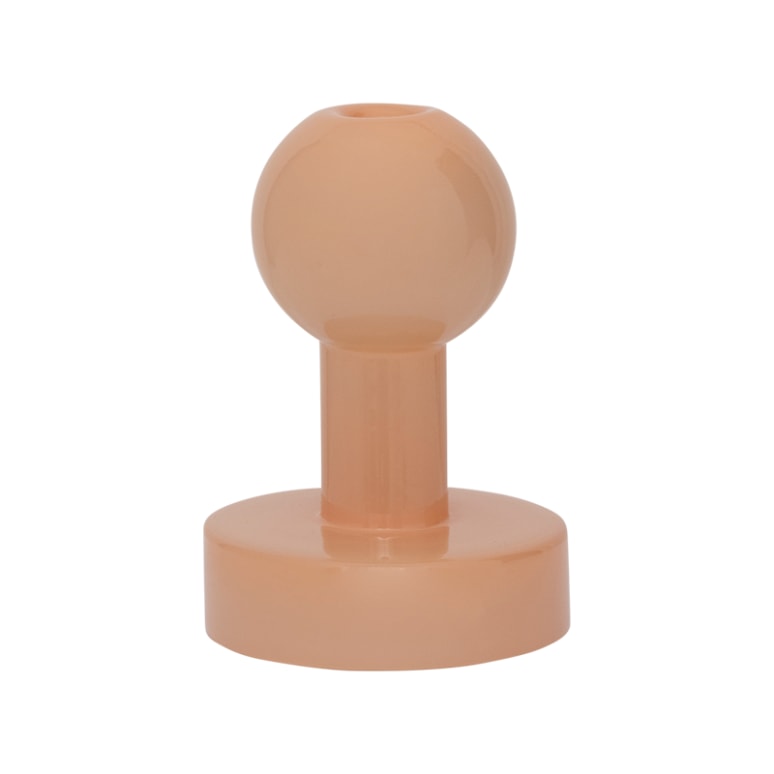 Pallo - Portavelas de vidrio reciclado rosa claro