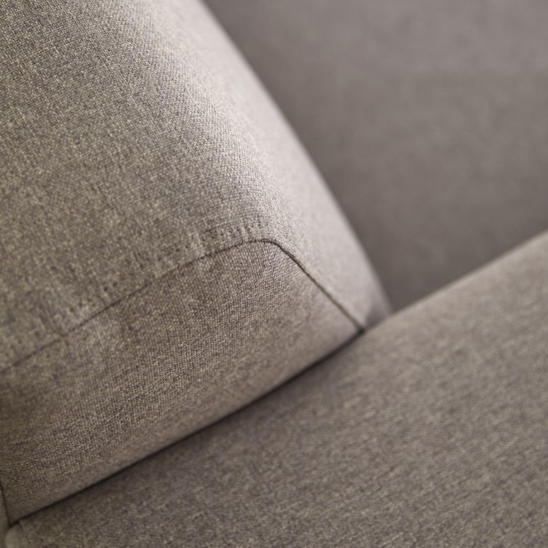 Lars - 2,5-zitsbank in taupegrijze stof