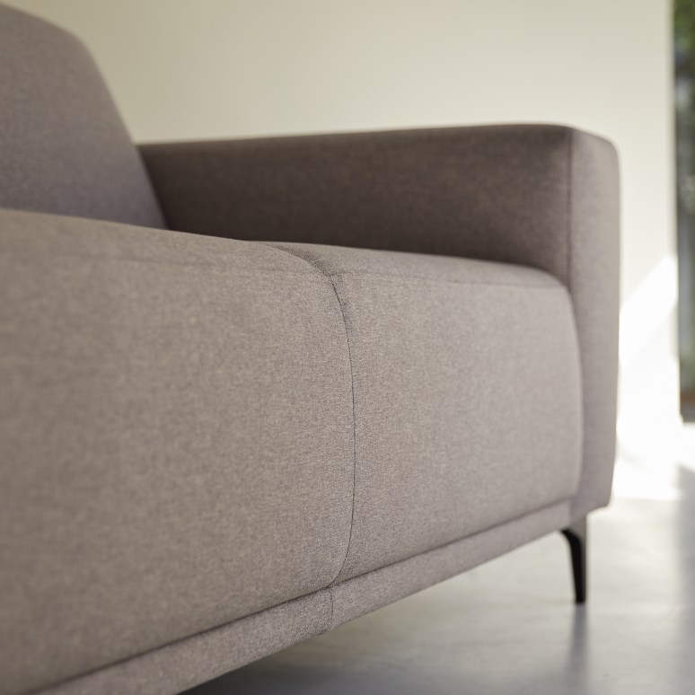 Lars - 2,5-Sitzer-Sofa mit taupegrauem Stoffbezug