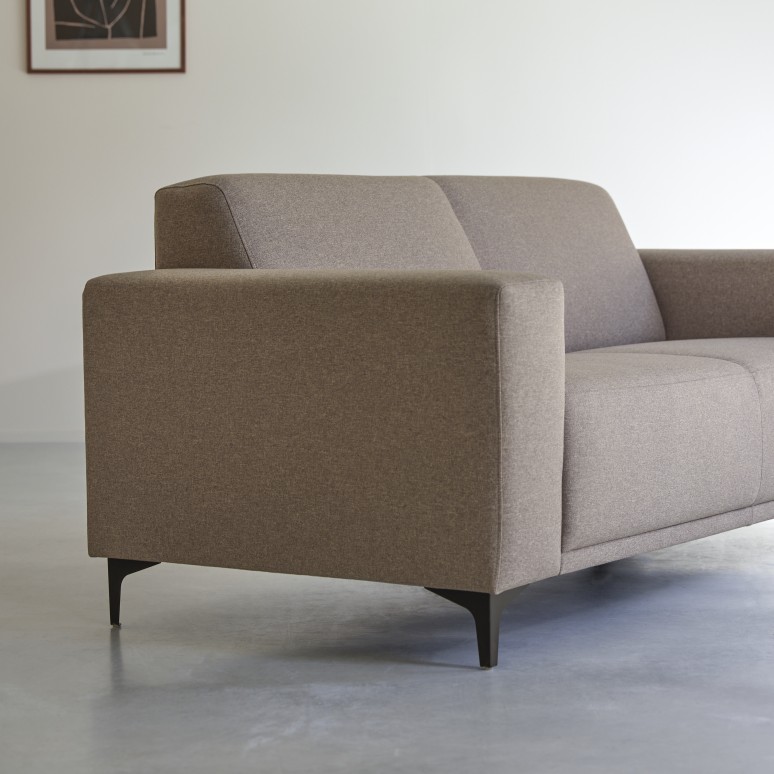 Lars - 2,5-Sitzer-Sofa mit taupegrauem Stoffbezug