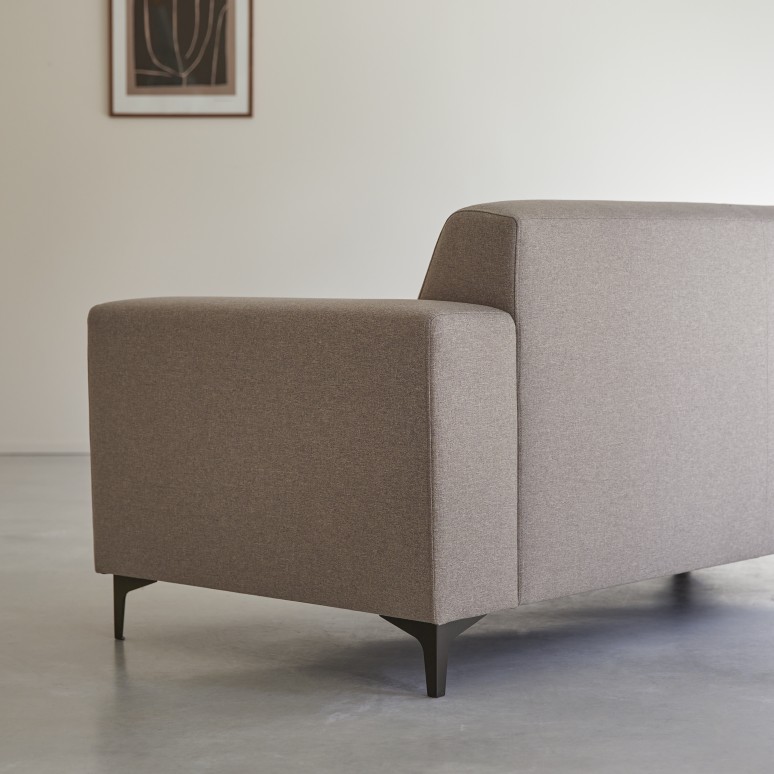 Lars - Sofa in taupe grey fabric, 2-3 seats