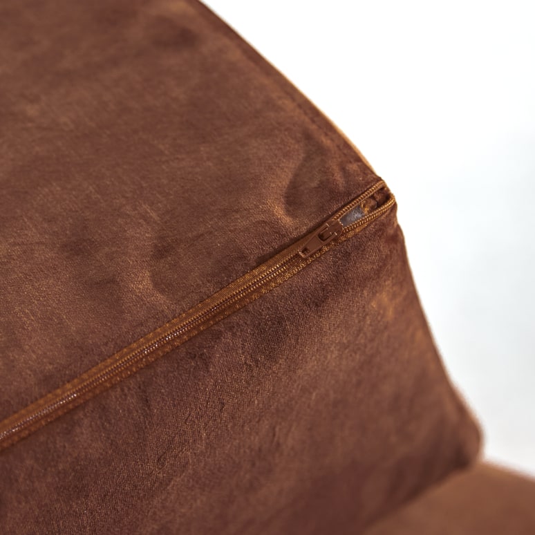 Finn - 3-Sitzer-Sofa aus terracottafarbenem Samt