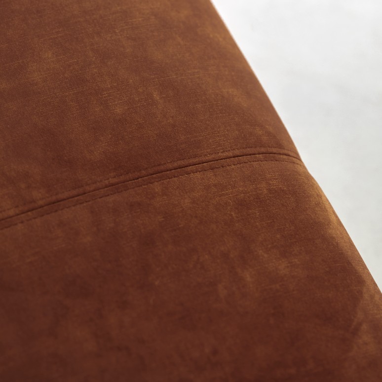 Finn - 3-seater terracotta velvet sofa