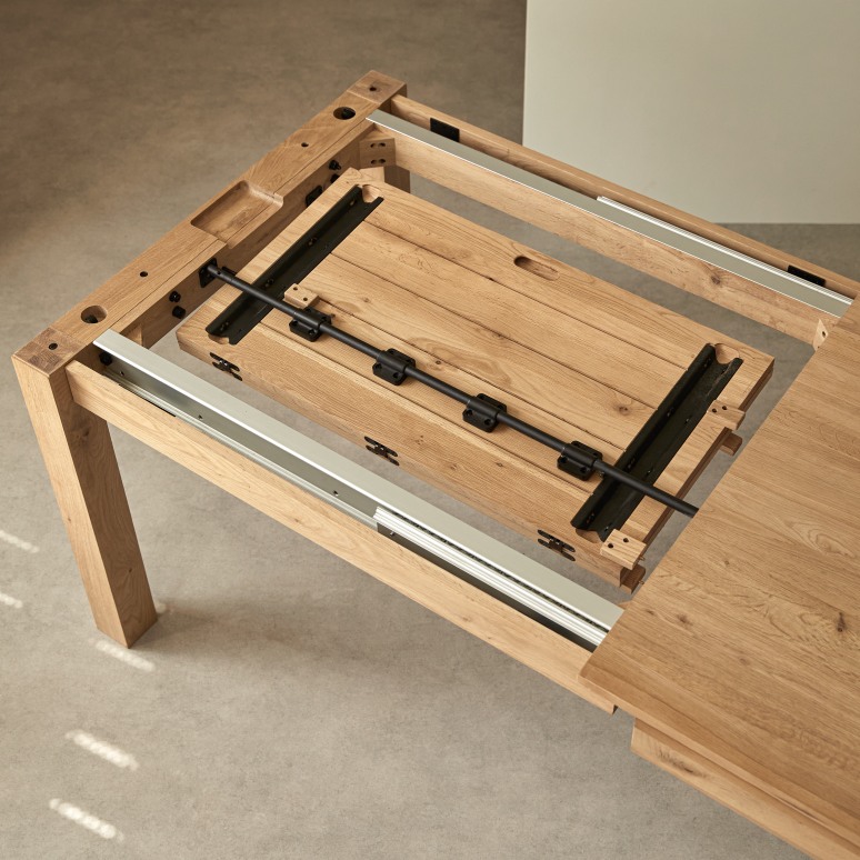 Eden - Mesa extensible de roble macizo para 6-10 personas