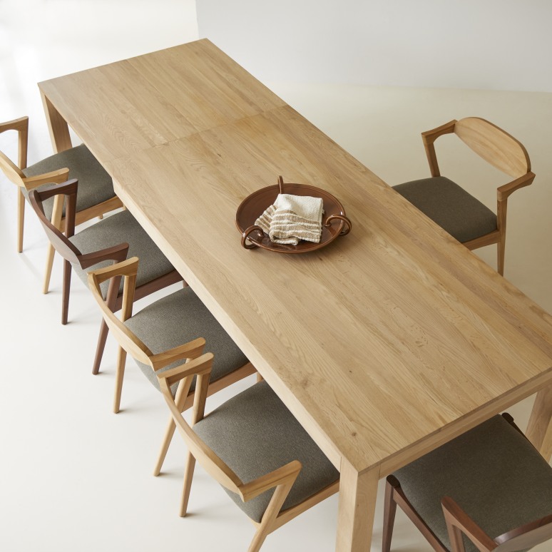 Eden - Massief eiken uitschuifbare tafel voor 6/10 personen