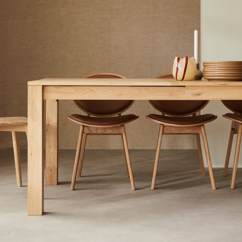 Eden - Eden - Solid Oak Extendable Table for 6 to 10 people