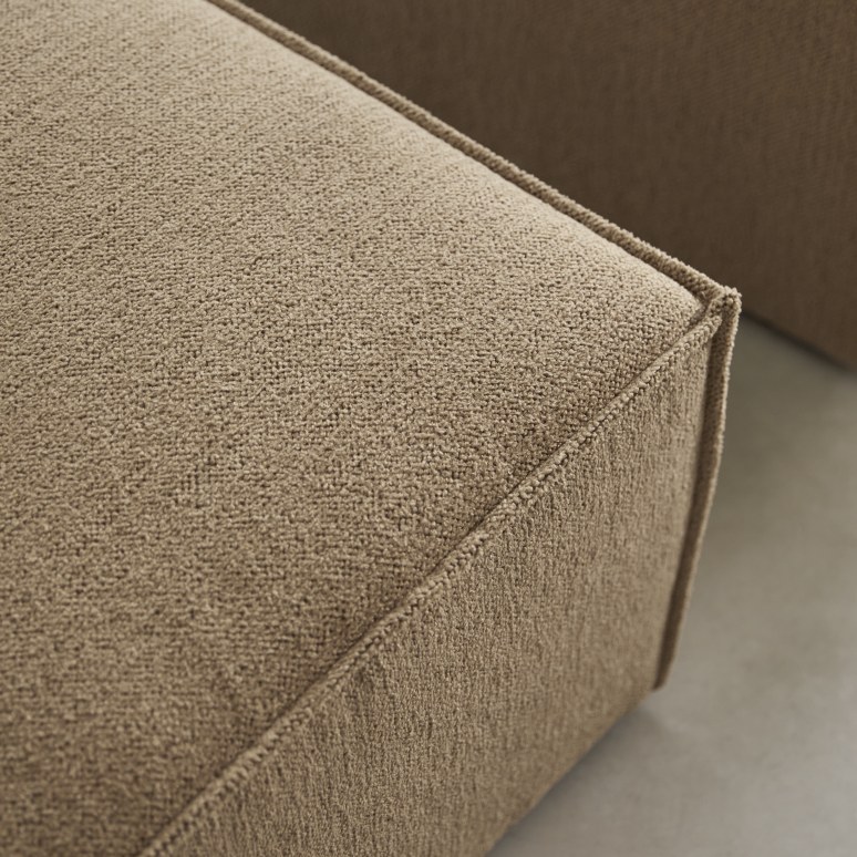 Dario - Sillón lounge modulable de tela color cámel