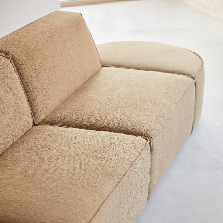 Dario - Modulares 2- oder 3-Sitzer-Sofa aus camelfarbenem Stoff