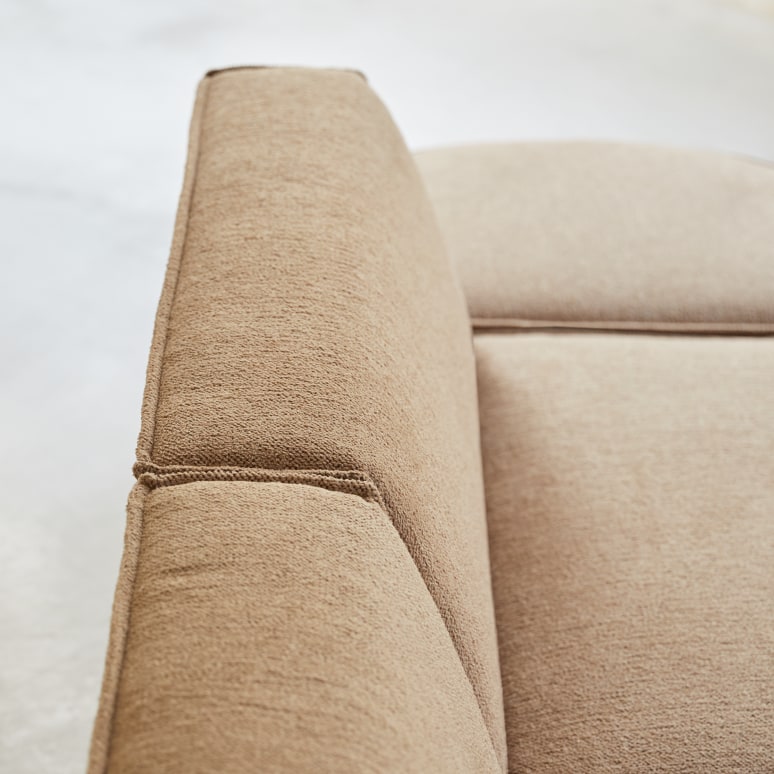 Dario - Modulaire 2-zitsbank in camelkleurige stof