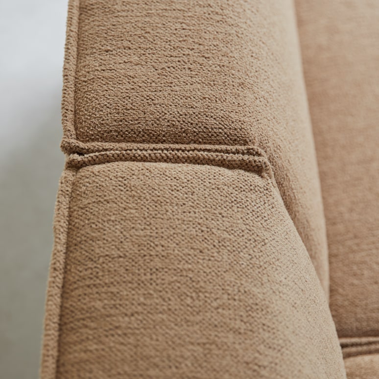 Dario - Canapé modulable en tissu camel, 2-3 places