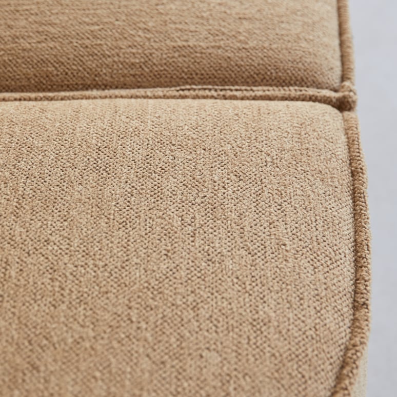 Dario - Modulares 2- oder 3-Sitzer-Sofa aus camelfarbenem Stoff