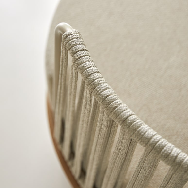 Ezra - Sillón de teca maciza y tela