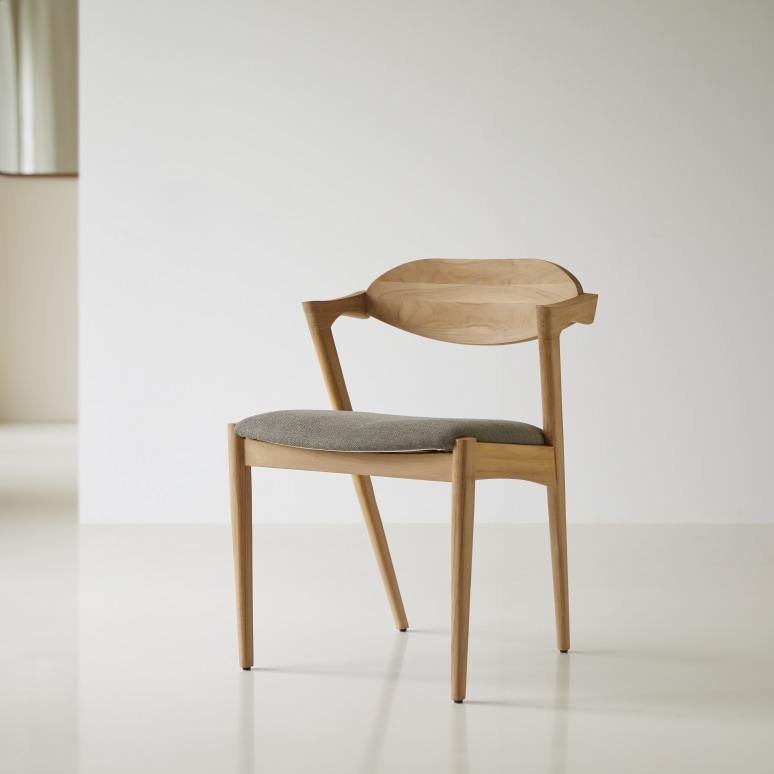 Guido - Chair in solid teak and fabric