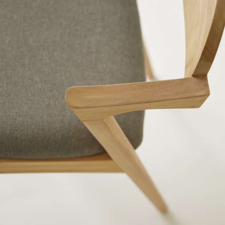 Guido - Silla de teca maciza y tela