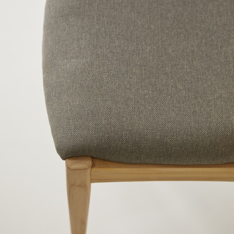 Guido - Silla de teca maciza y tela