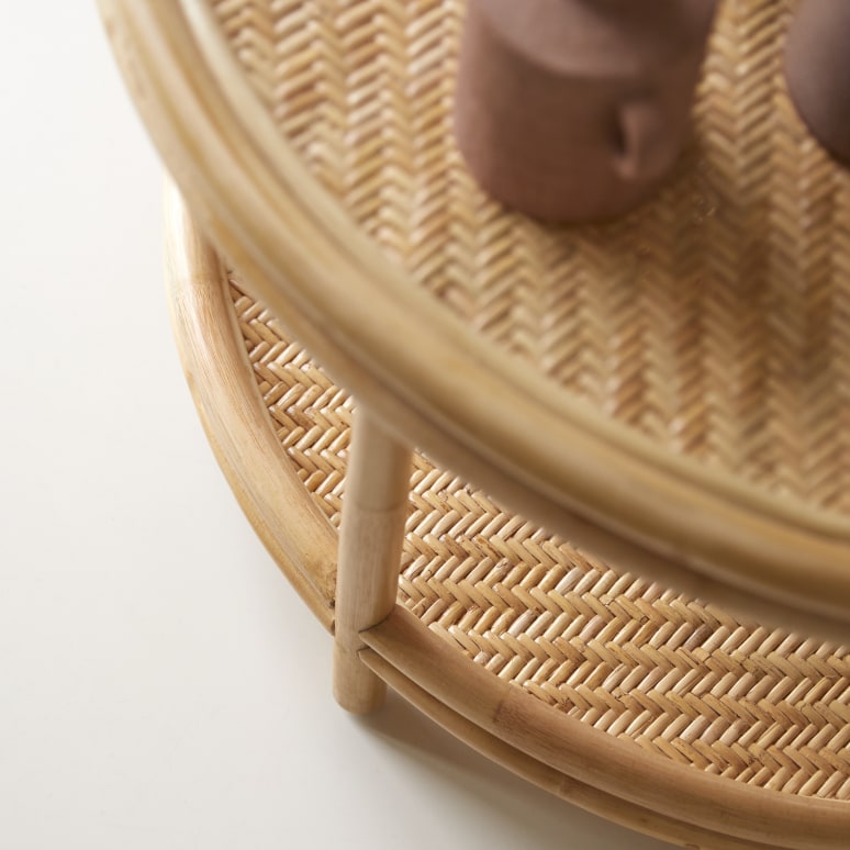 Ella - Couchtisch aus Rattan