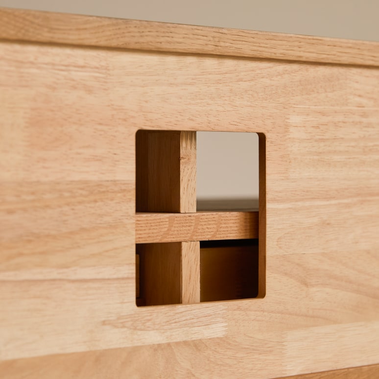 Ellie - TV unit in solid oak, 180 cm 