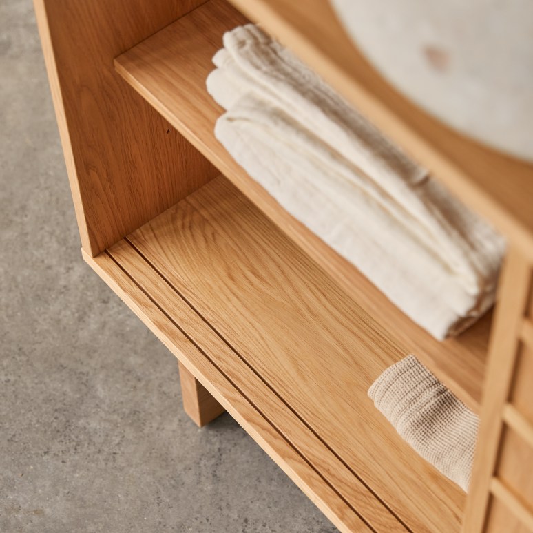 Miu - Mueble de baño de roble de 170 cm