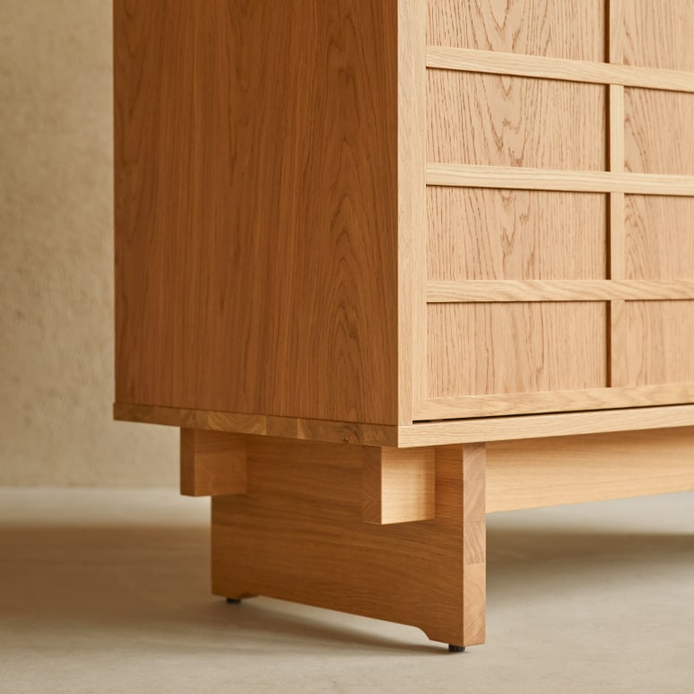Miu - Solid oak bathroom cabinet - 115 cm