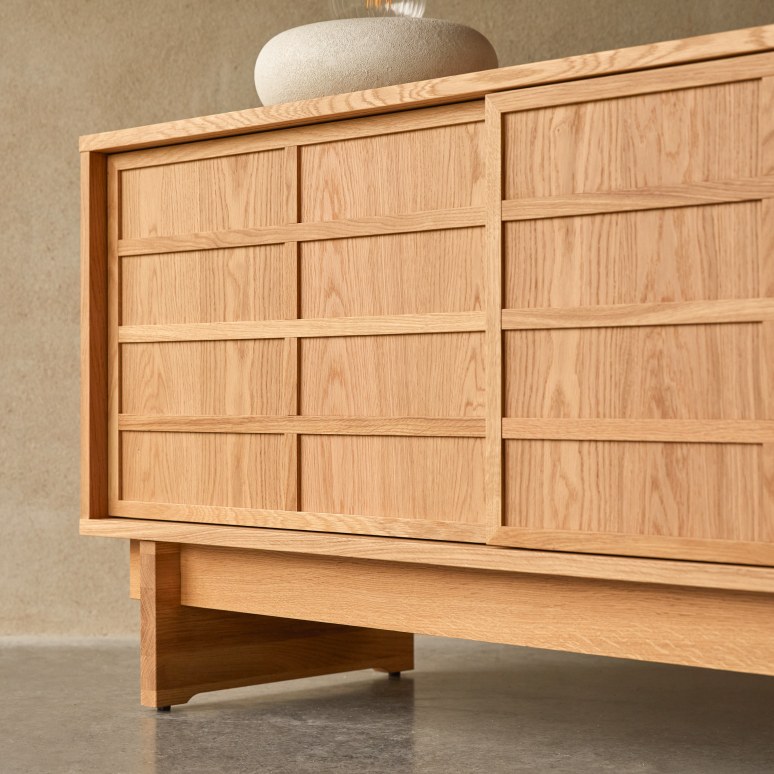 Miu - Mobile TV in legno di quercia 135 cm