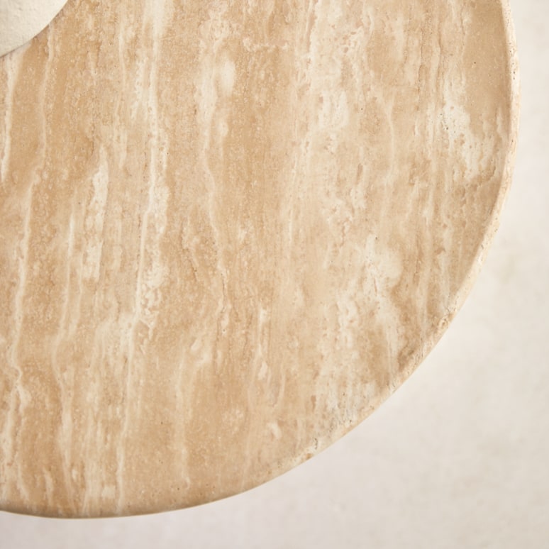 Sarah - Travertine side table