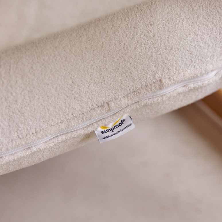 Julia - Fauteuil de jardin en teck massif et tissu