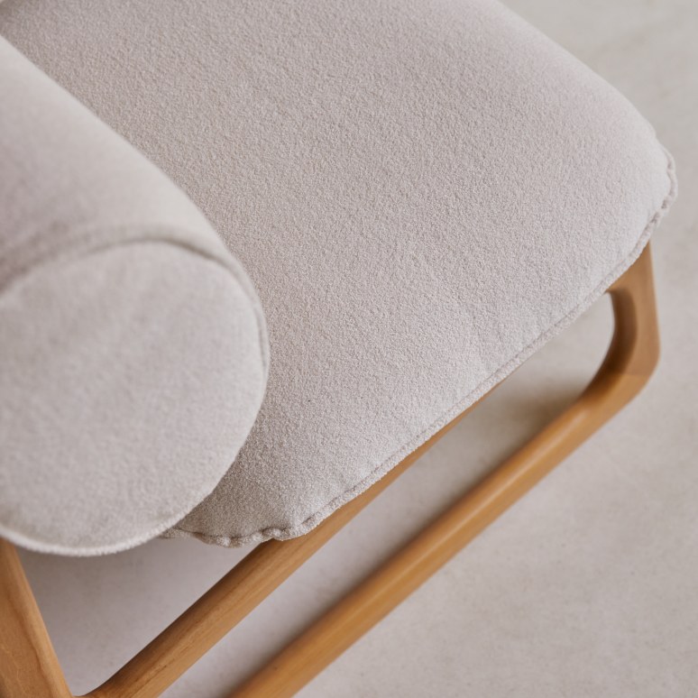 Julia - Poltrona in teak massello e tessuto