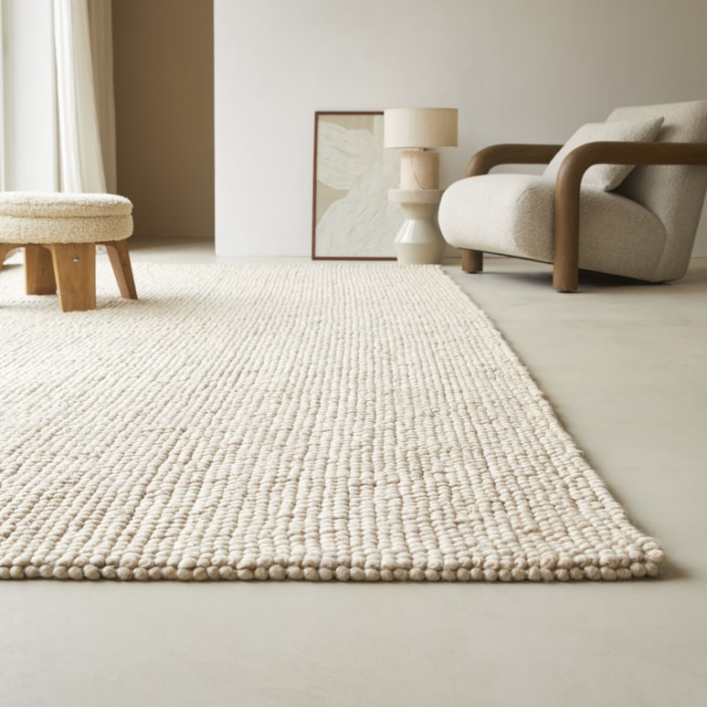 Arya - Katoenen vloerkleed 200 x 300 cm, beige