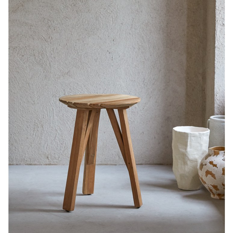 Katrine - Bedside table in solid reclaimed teak