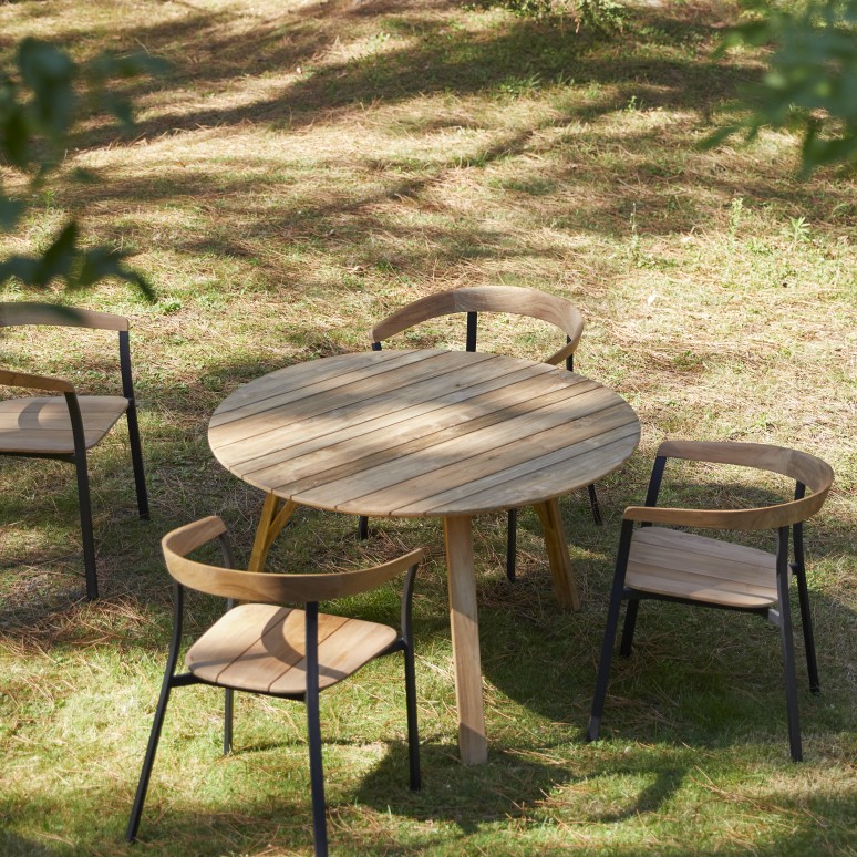 Katrine - Tuintafel in gerecycled massief teak voor 6 personen