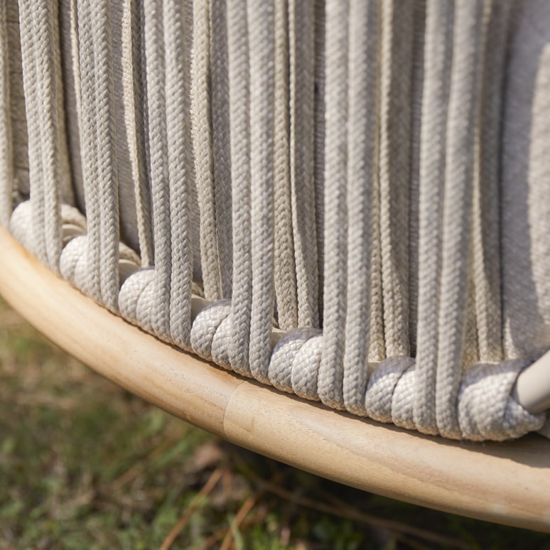 Ezra - Outdoor-Sessel aus massivem Teakholz und Stoff