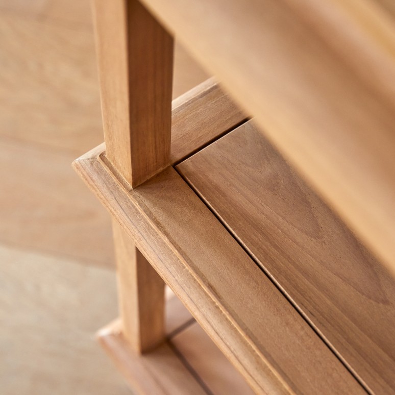 Achille - Vanity unit in solid teak, 95 cm