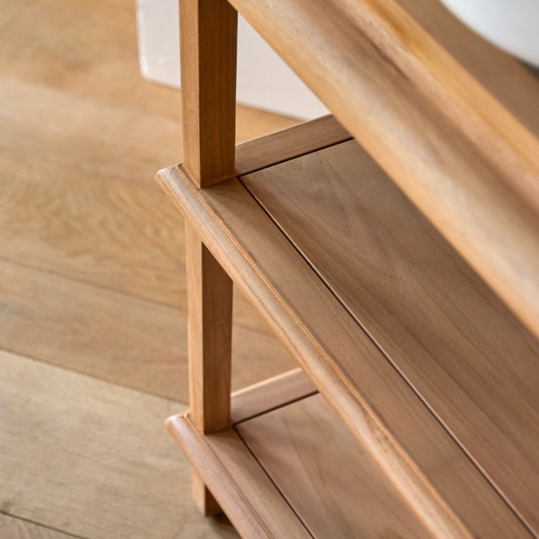 Achille - Waschtischunterschrank aus massivem Teakholz 135 cm