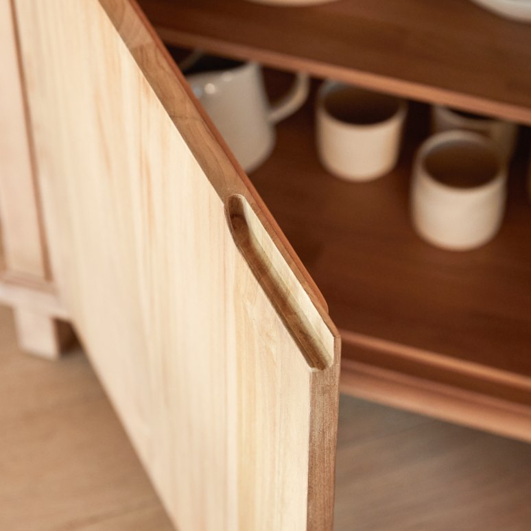 Achille - Sideboard in solid teak, 120 cm