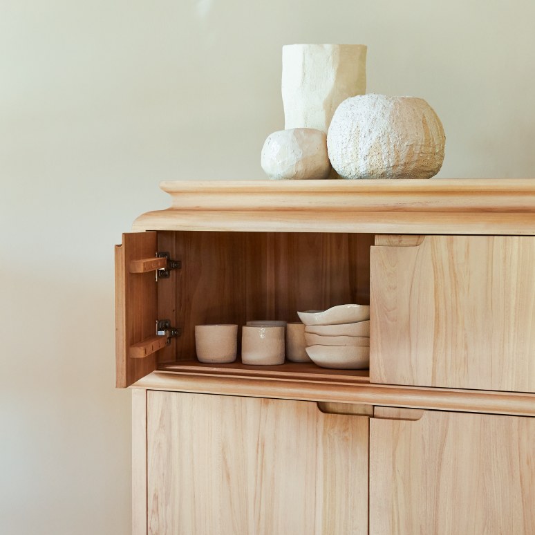 Achille - Sideboard in solid teak, 120 cm